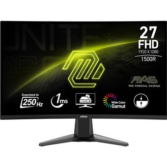 Ecran PC gaming Msi MAG 27C6X 27" Incurvé 250 Hz Full HD