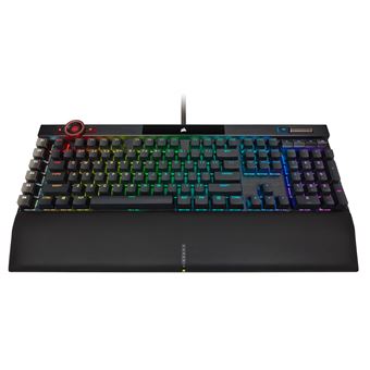 Clavier Gaming filaire Azerty Corsair K100 RVB Cherry MX Speed Noir
